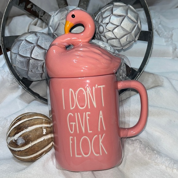 Rae Dunn Dining Rae Dunn Pink Flamingo Mug With Topper I Dont Give